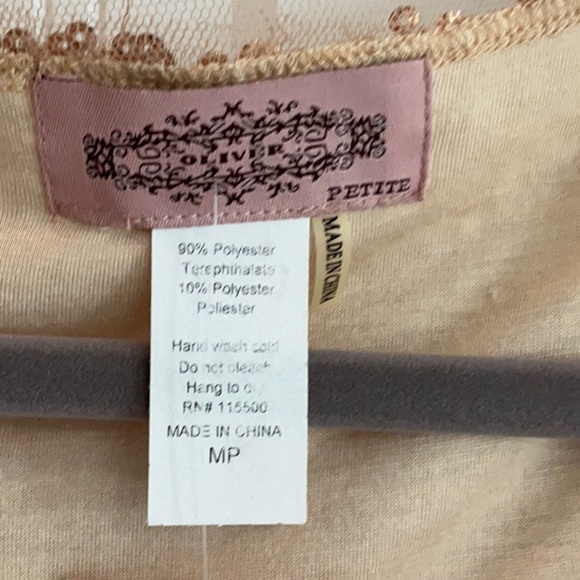 NWT Oliver Gold Sequin Topper. MP Holiday Sparkle! - Picture 5 of 11